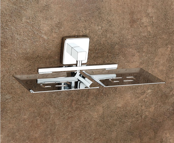 Square Double Soap Dish Stainless Steel Bathroom Commercial Hotel Spa Wall Mount Heavy-Duty Anti-Rust Waterproof Easy Clean Professional Grade Durable Dual Compartments Rustproof Hygienic Geometric Design Space Saving Modern Minimalist Secure Mounting Con